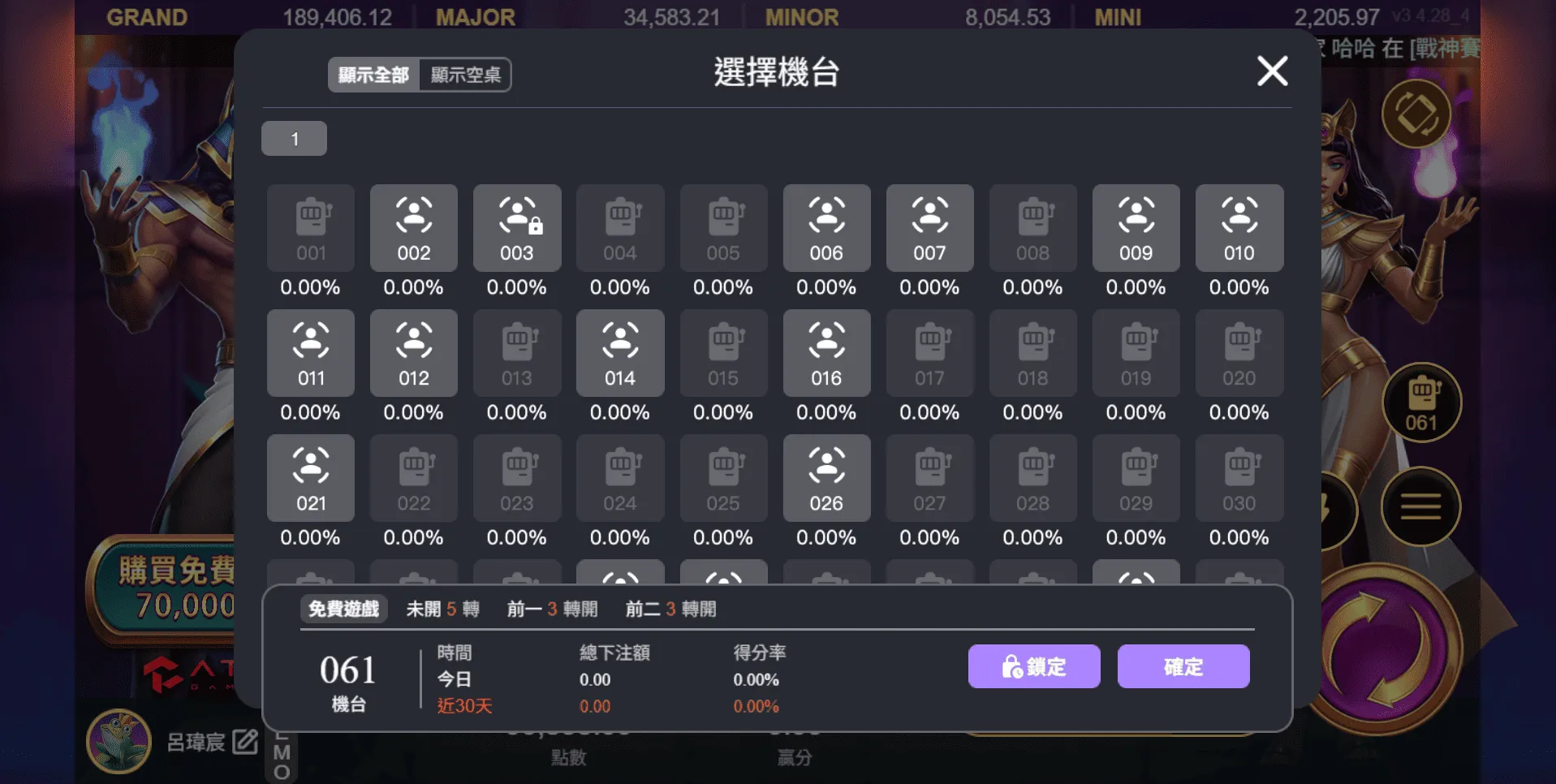 戰神賽特暖機觀察